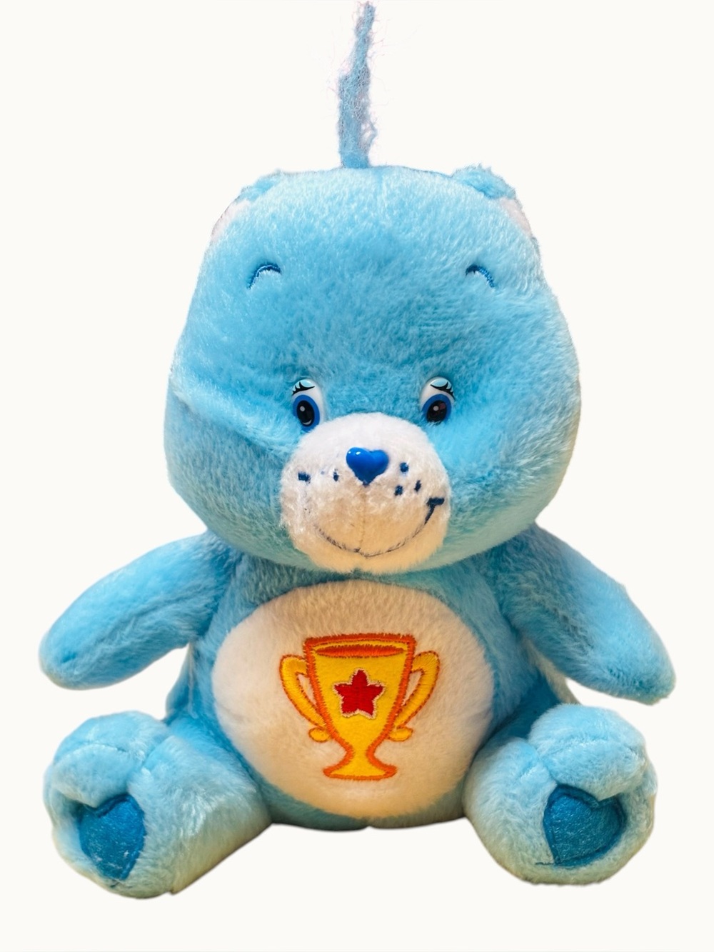 Care Bears Champ Bear Blue Plush 6.5" 2004.